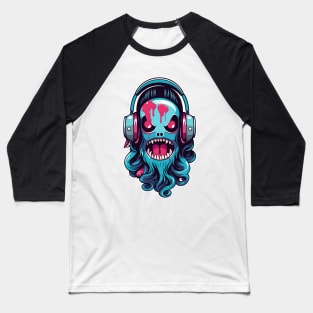 horror and cute headphone fantastic and gotic graphic design ironpalette Baseball T-Shirt